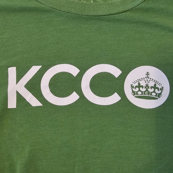 Authentic The KCCO Tee Men's Large "Keep Calm and Chive On" Green Cotton Blend - Picture 3 of 7